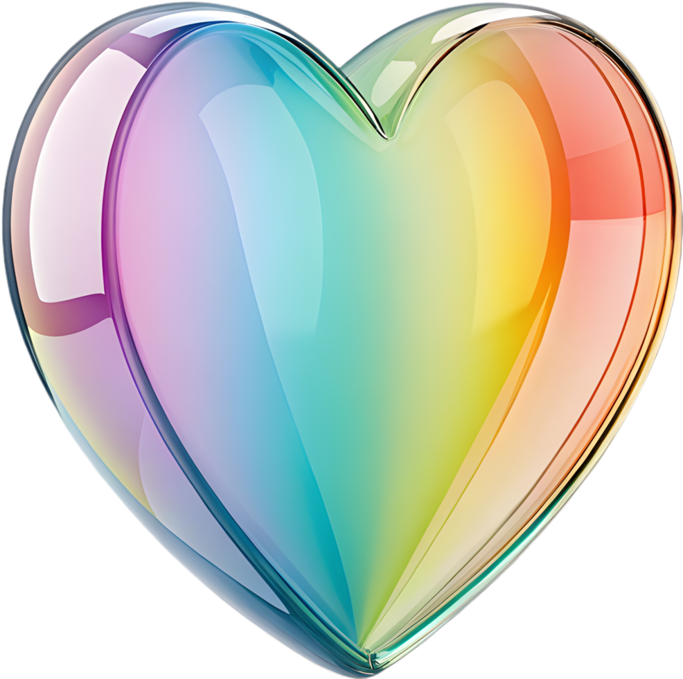 Love-inspired heart in a dreamy gradient style. . png