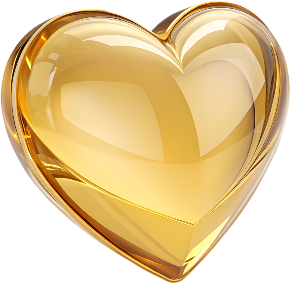 Abstract glowing heart for love projects. . png