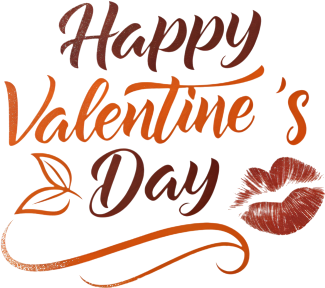 Charming holiday greeting Happy Valentines cursive script . png