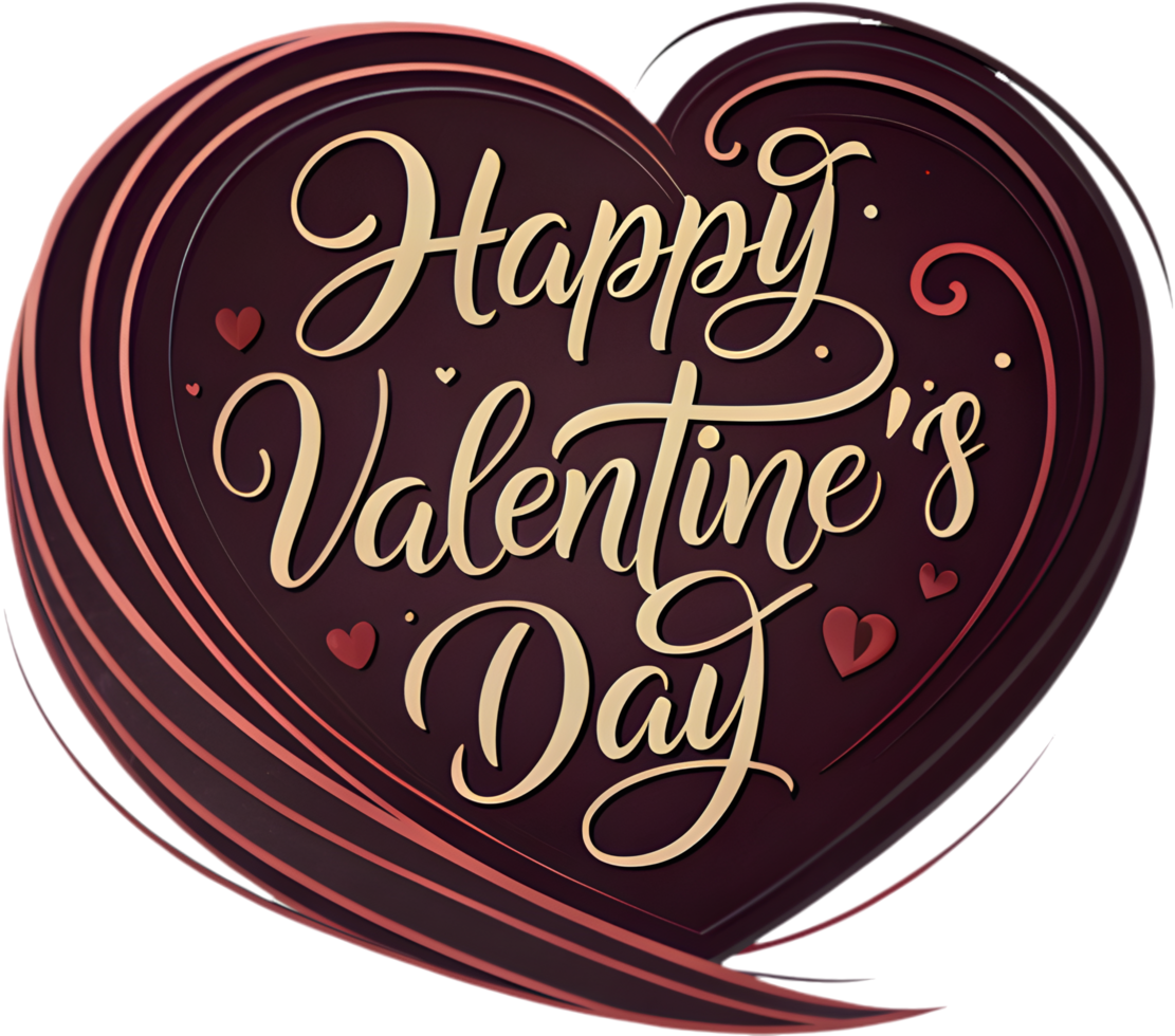 Beautiful holiday greeting Happy Valentines cursive script . png