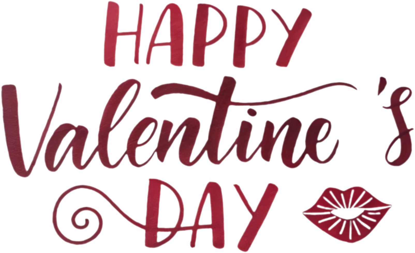 Affectionate Happy Valentines Day cursive greeting . png