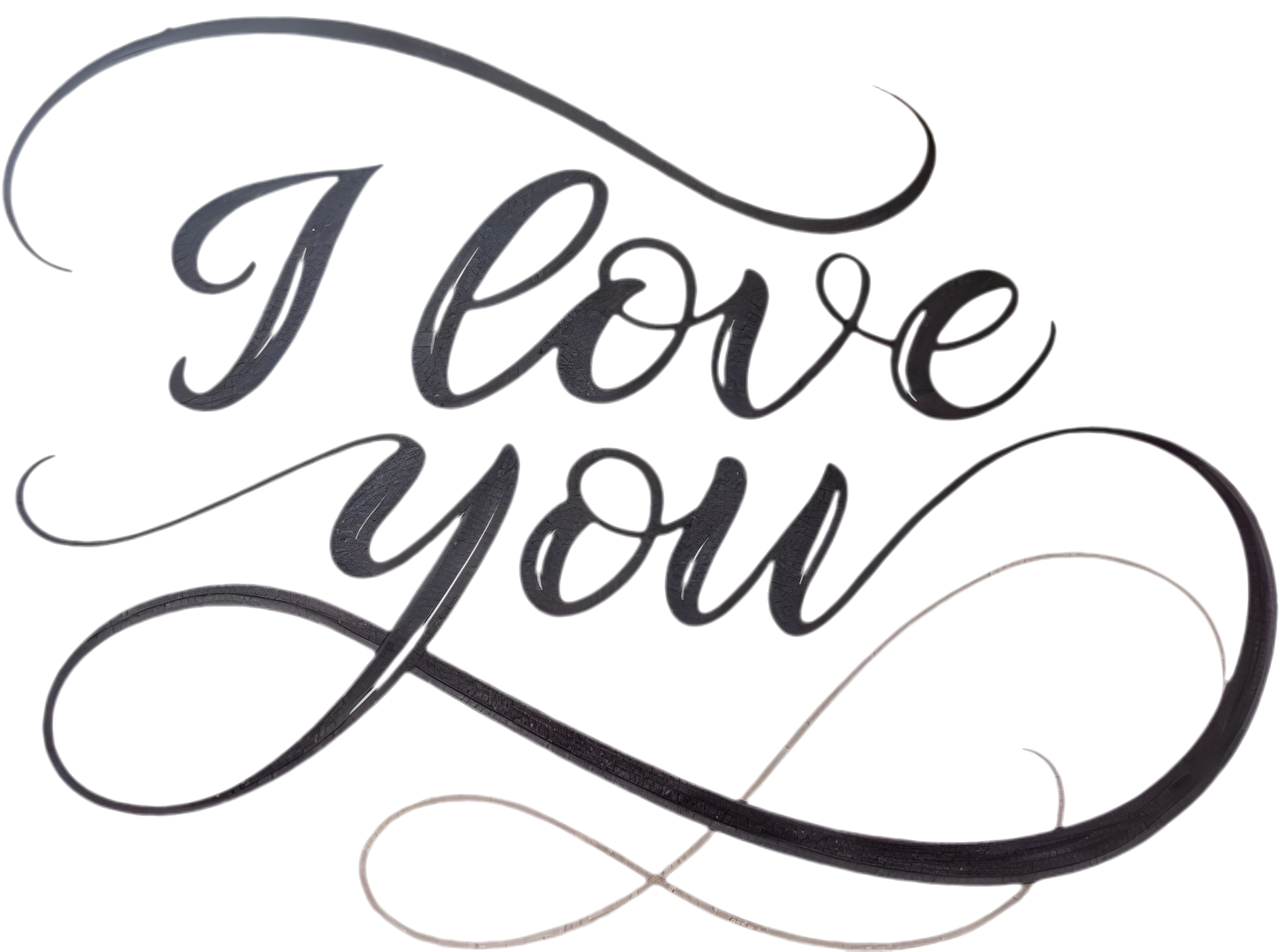 Beautiful love message in cursive script 55530359 png