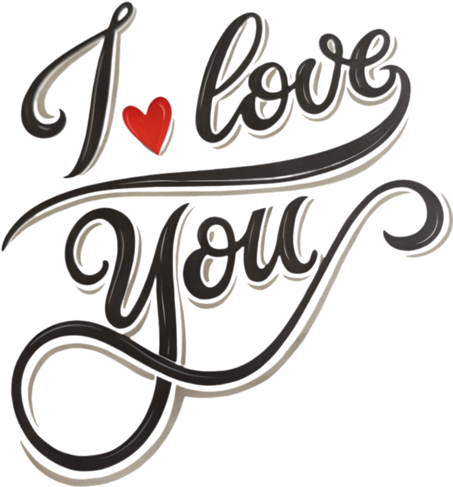 Affectionate love I love you design, . png