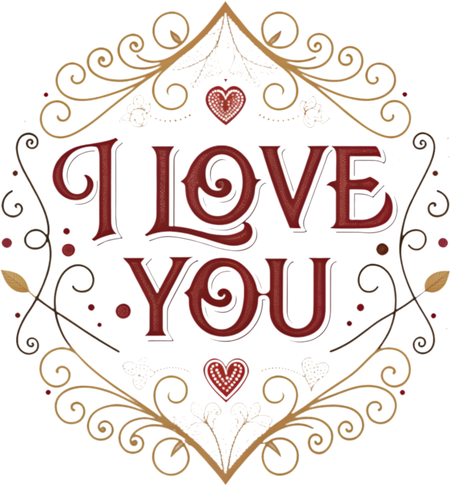 Fancy I love you handwriting script, . png