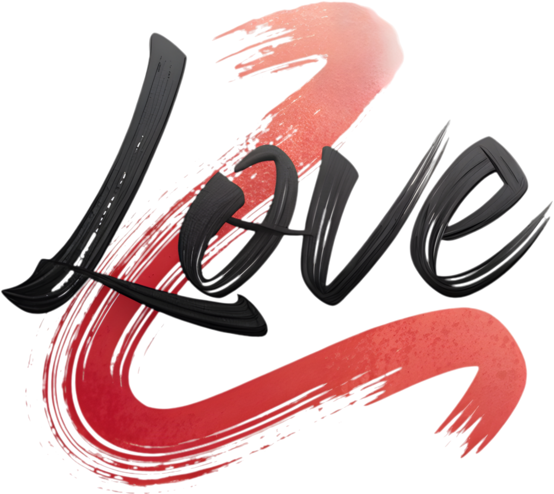 Beautiful Love Script in Cursive Calligraphy Art Design. . png