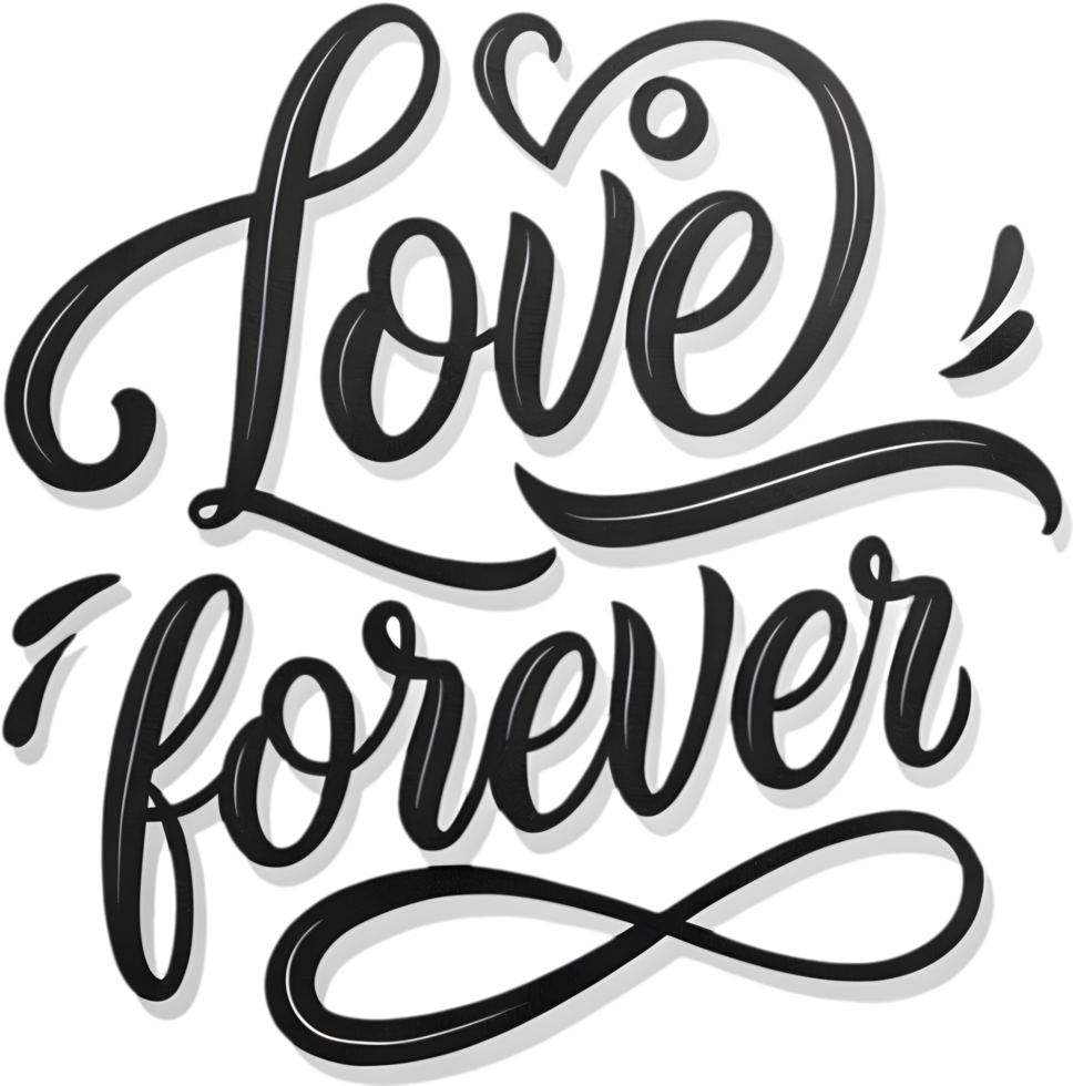 Love You Forever calligraphy clipart for sweet designs. . png