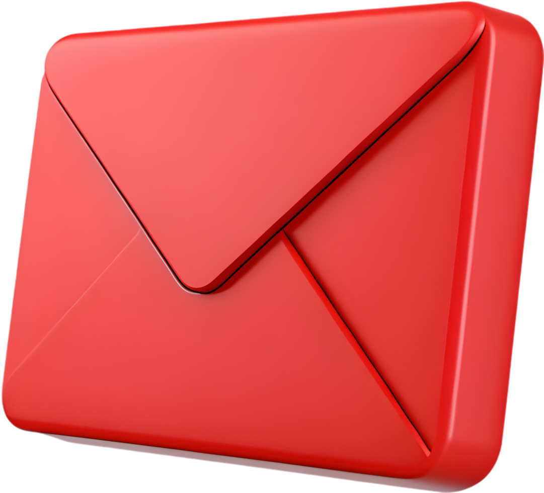 Cartoon communication design featuring vibrant mail envelope. . png