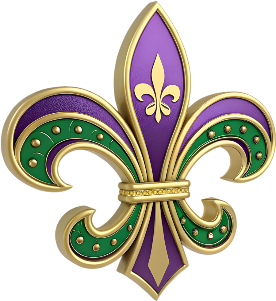 Vibrant party logo celebrating Mardi Gras spirit and culture. . png