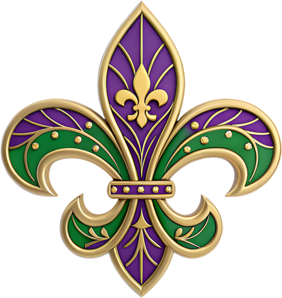 Mardi Gras festival logo design inspired by New Orleans. . png