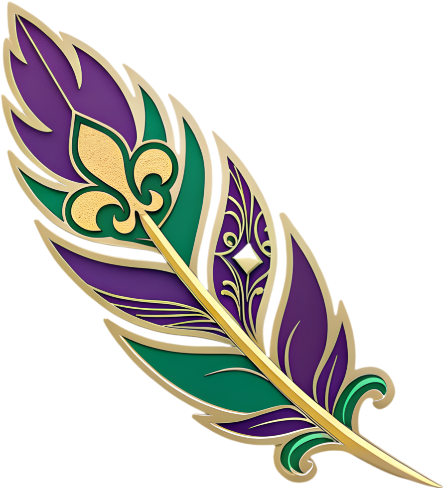 Vibrant Mardi Gras festival logo for cultural celebration. . png