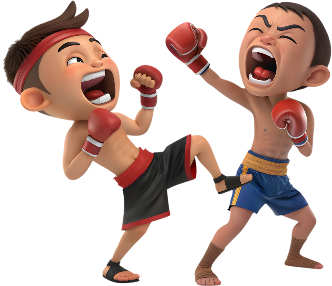 Stunning Fighter Clipart for Muay Thai Action Art, . png