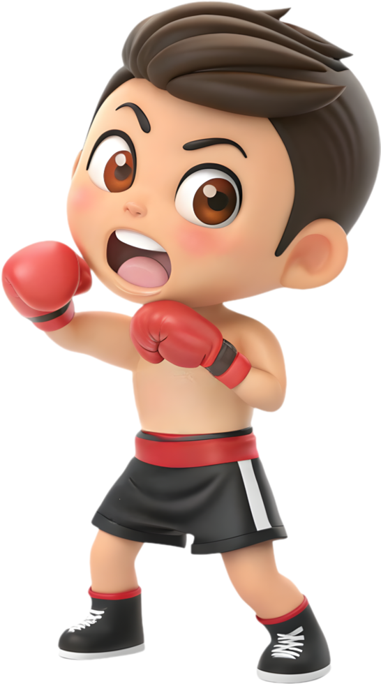 Martial Arts Fighter Clipart with Dynamic Action Pose, . png