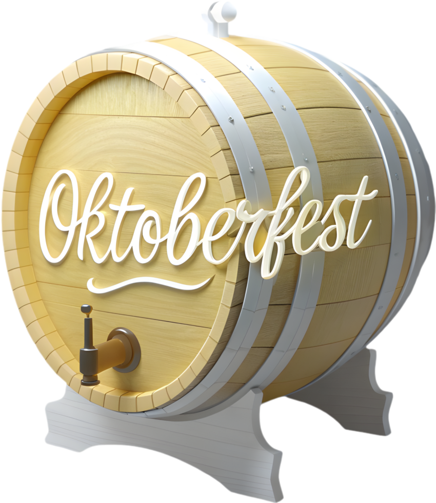 Oktoberfest Bavarian Culture Logo with Traditional German Icons. . png