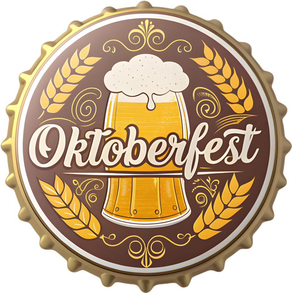Oktoberfest Party Logo German Beer Festival Clipart Design. . png