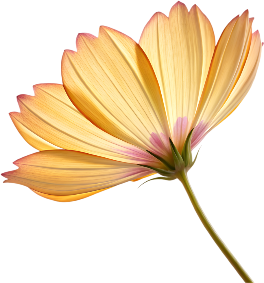 Delicate cosmos flower petal clipart for digital artwork. . png