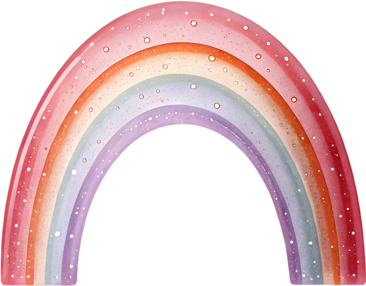 Rainbow curve glowing with radiant and vivid colors. . png