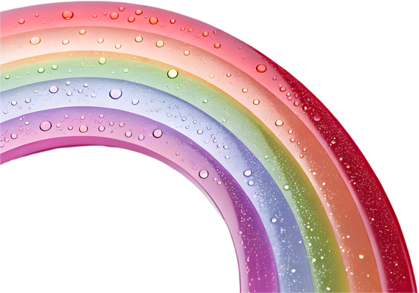 Rainbow curve with radiant and harmonious color gradient. . png