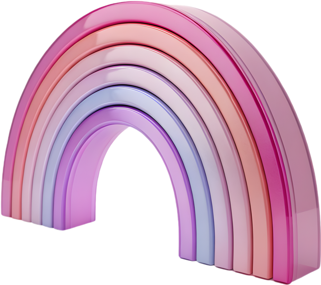 Rainbow curve with smooth vibrant gradient color spectrum. . png