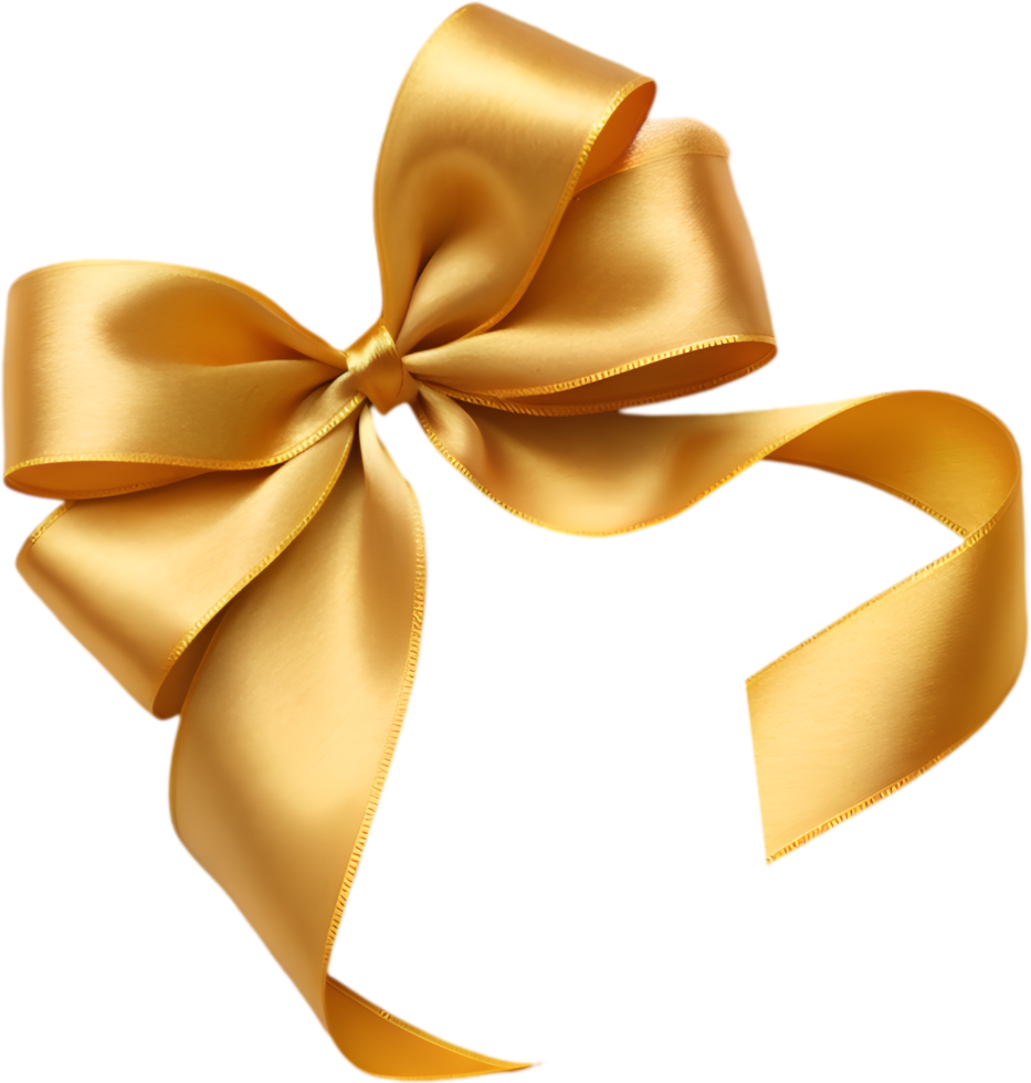 Gift ribbon clipart featuring intricate festive ribbon bow design. . png