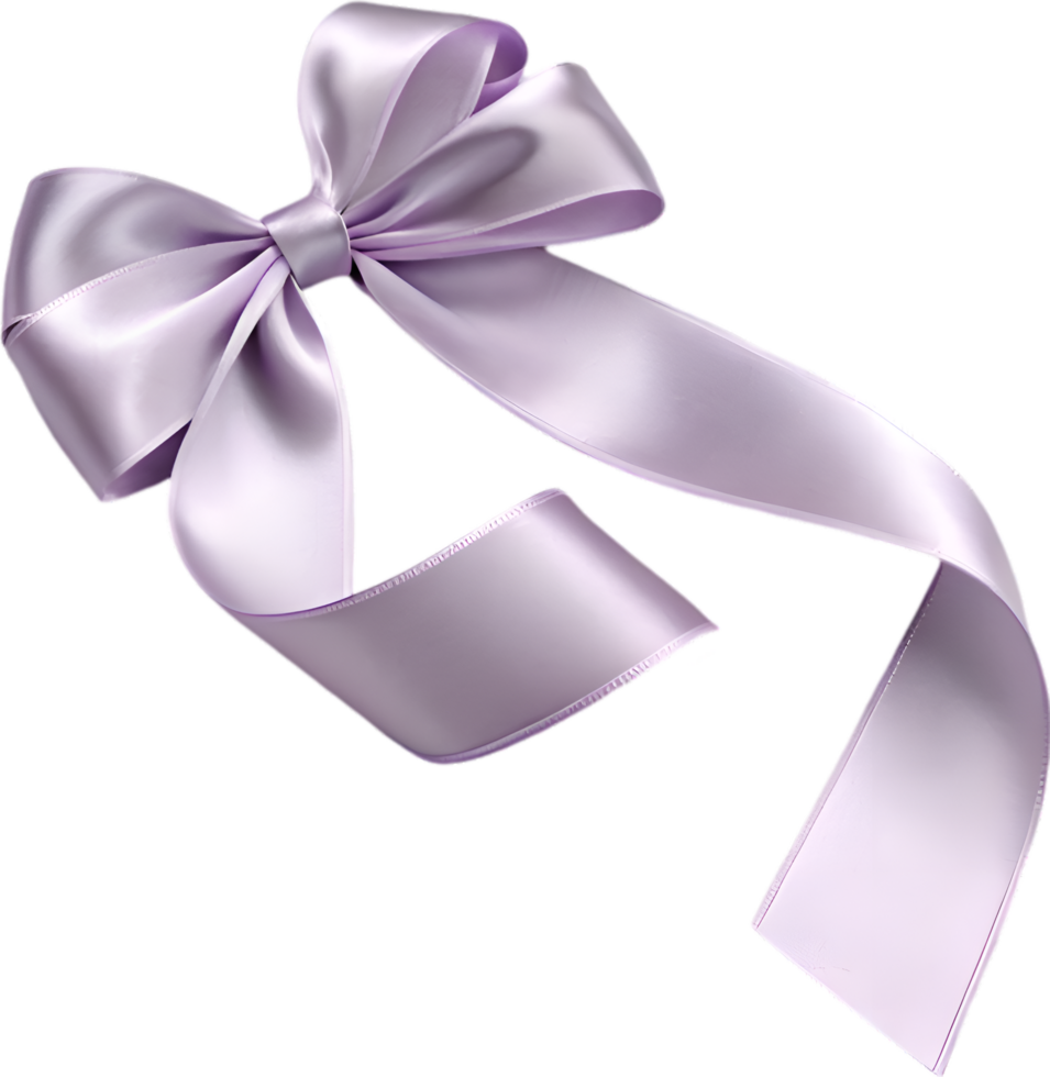 Gift ribbon clipart with glossy smooth texture for luxury wrapping. . png