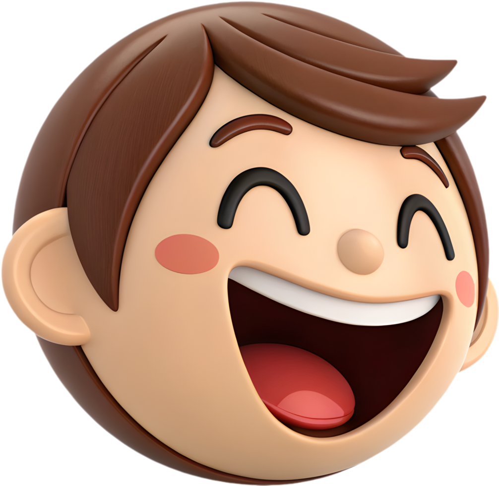 Minimalist Boy Face Icon Clipart with Bold Design and Clean Lines, . png
