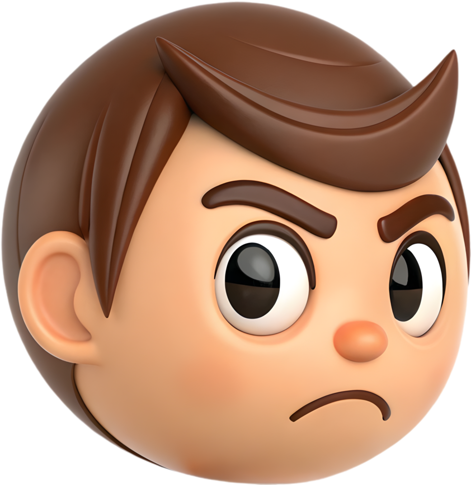 Boy Face Icon Clipart Featuring a Happy and Cute Character, . png