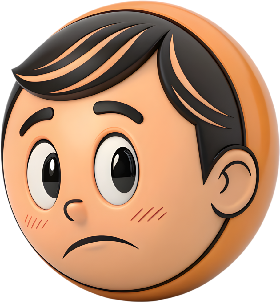 High-Resolution Boy Face Icon Clipart with Creative Design and Expression, . png