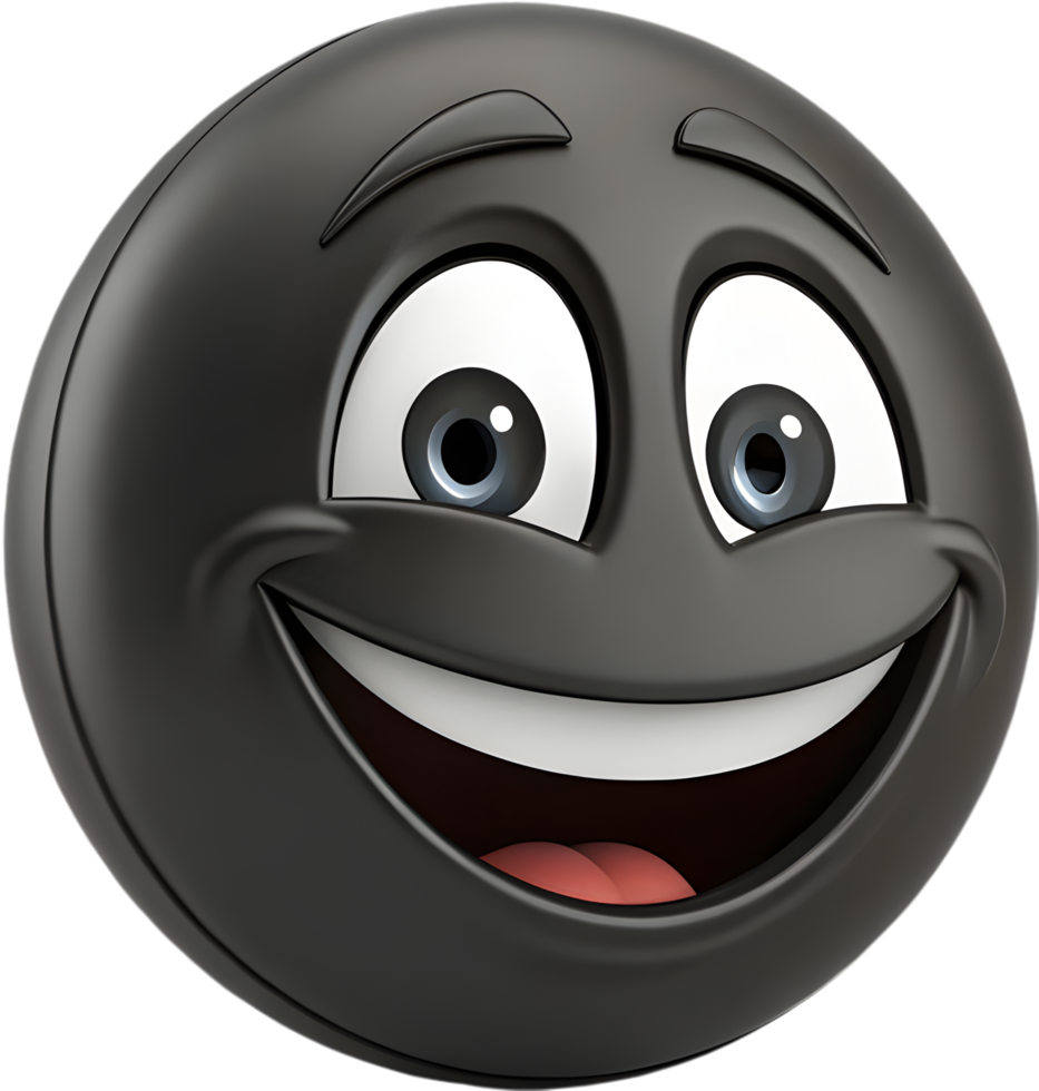 Expressive face icon clipart for profile use with cute round style, . png