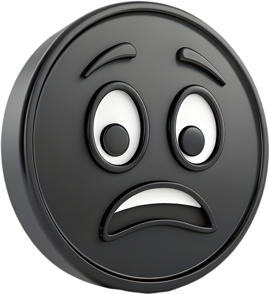Character design face icon clipart with round shape, artistic lines, . png