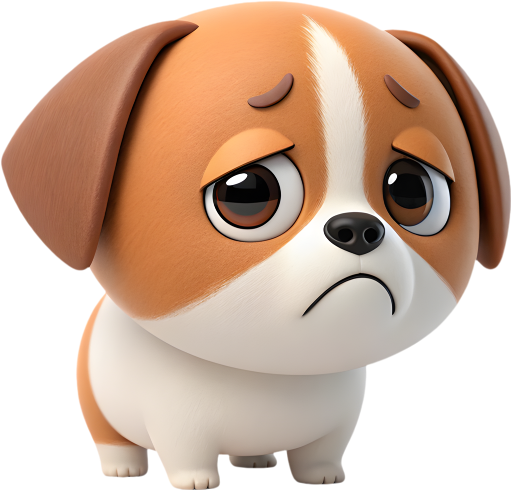 Cute puppy digital art for pet lovers and digital creators, . png
