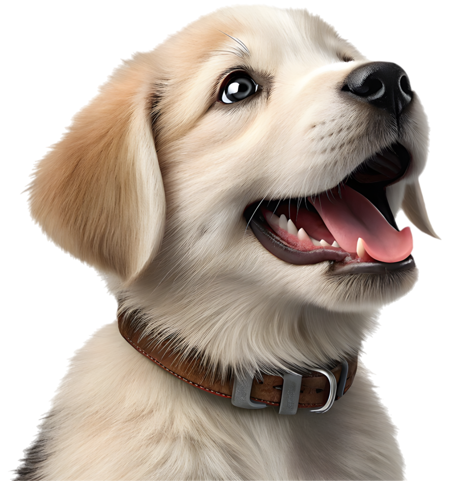 Digital puppy clipart with adorable features for design work, . png