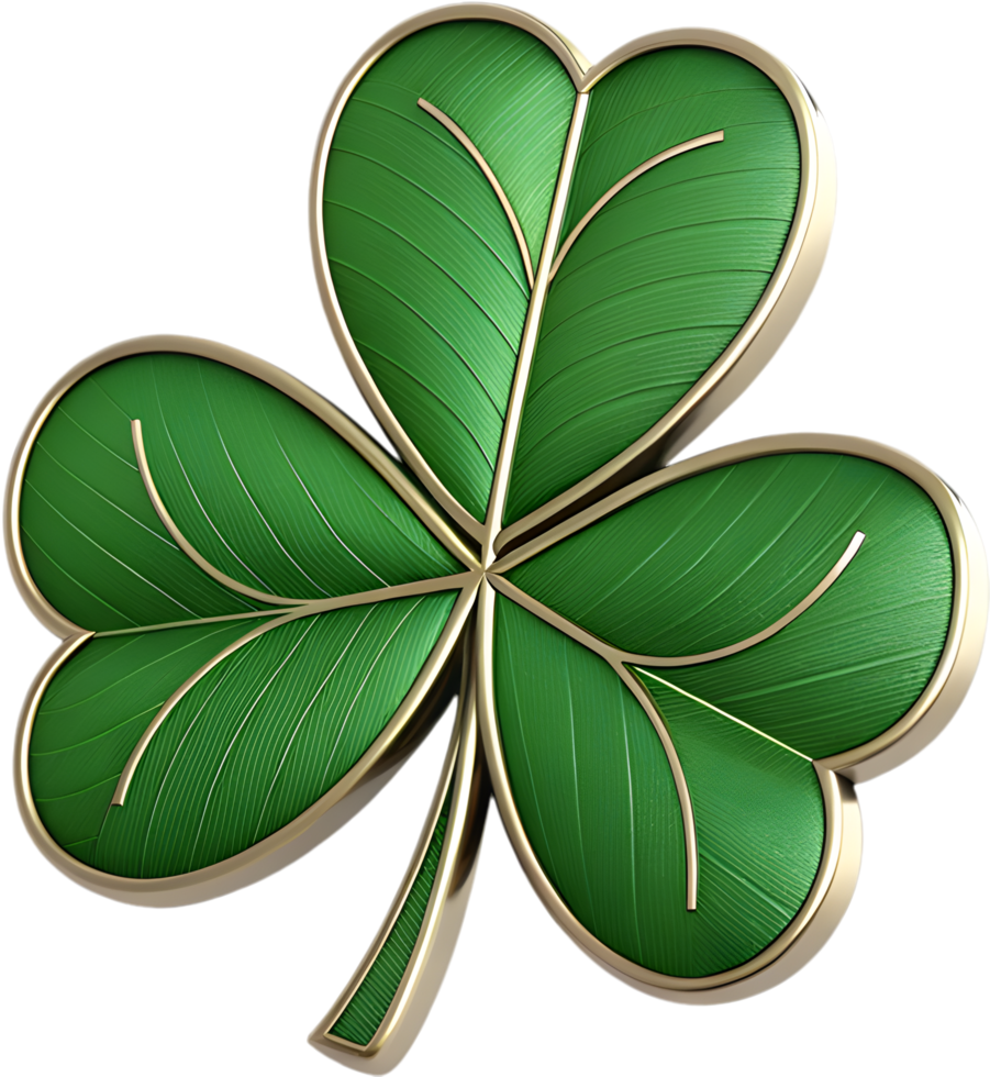 Saint Patricks logo design with clover leaves and festive cheer. . png