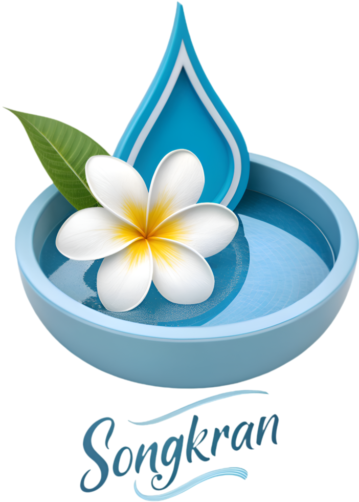 Stunning Songkran water celebration logo perfect for Thai cultural designs. . png