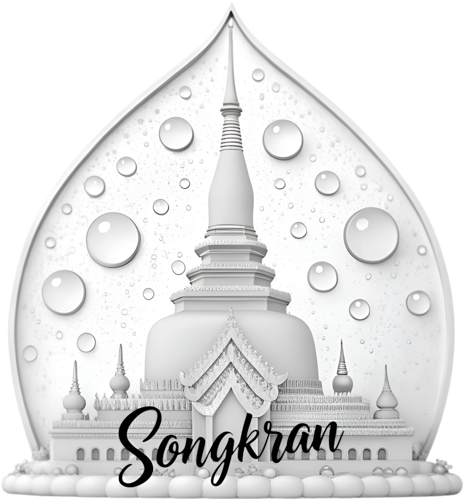 Traditional Thai water celebration logo representing the Songkran festival spirit. . png