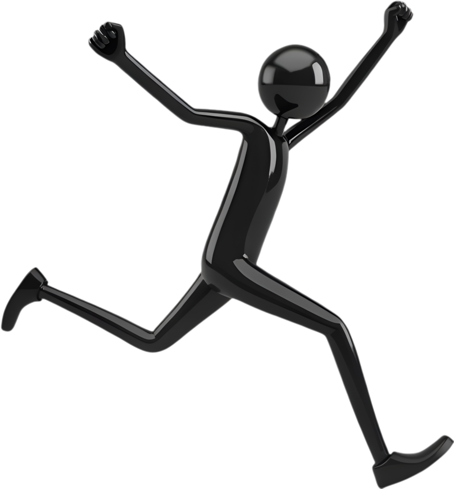 Creative stick figure illustration with fun and playful character motion. . png