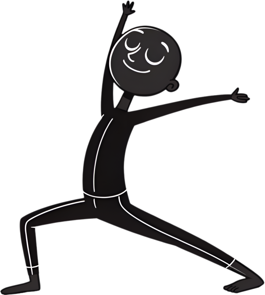 Fun, creative stick figure clipart showing humorous and playful expression. . png