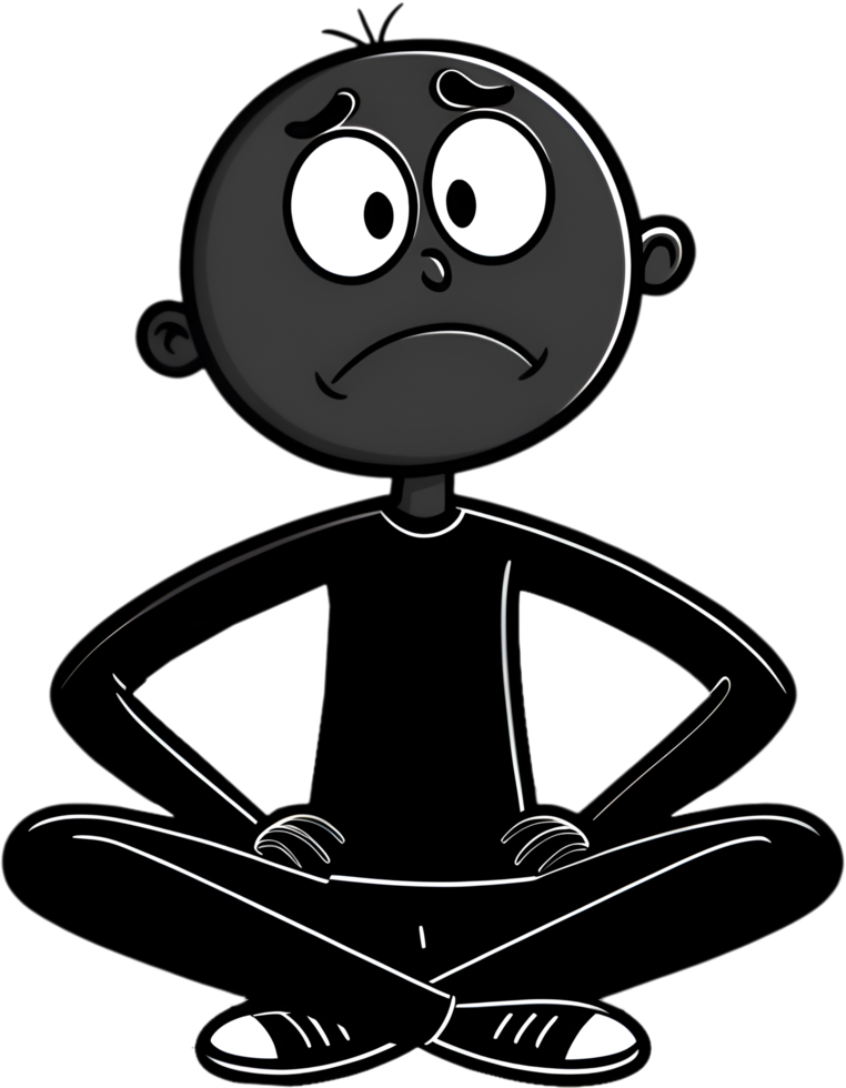 Fun stick figure in action showing a humorous and playful pose. . png