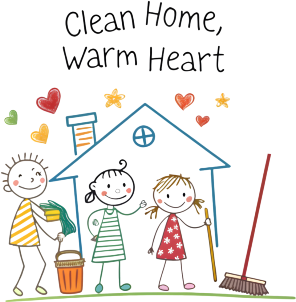 Cute family sketch in stick figures with joyful children and parents. . png