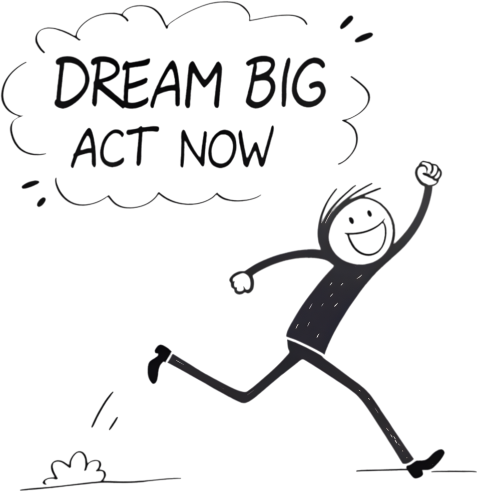 Bright, joyful clipart with a motivational message for kids learning. . png