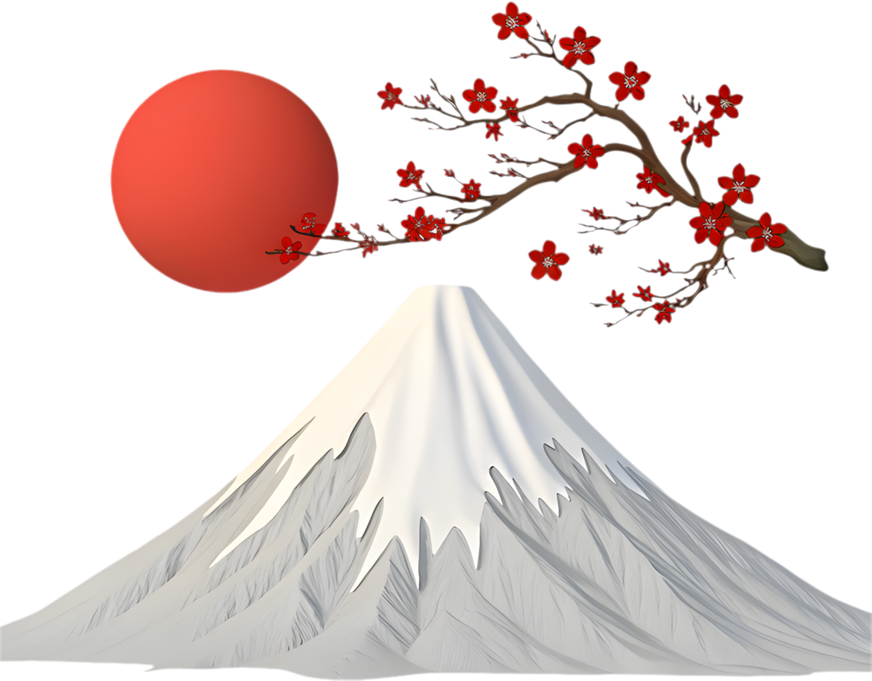 Beautiful sunset casting light on scenic mountain range. . png