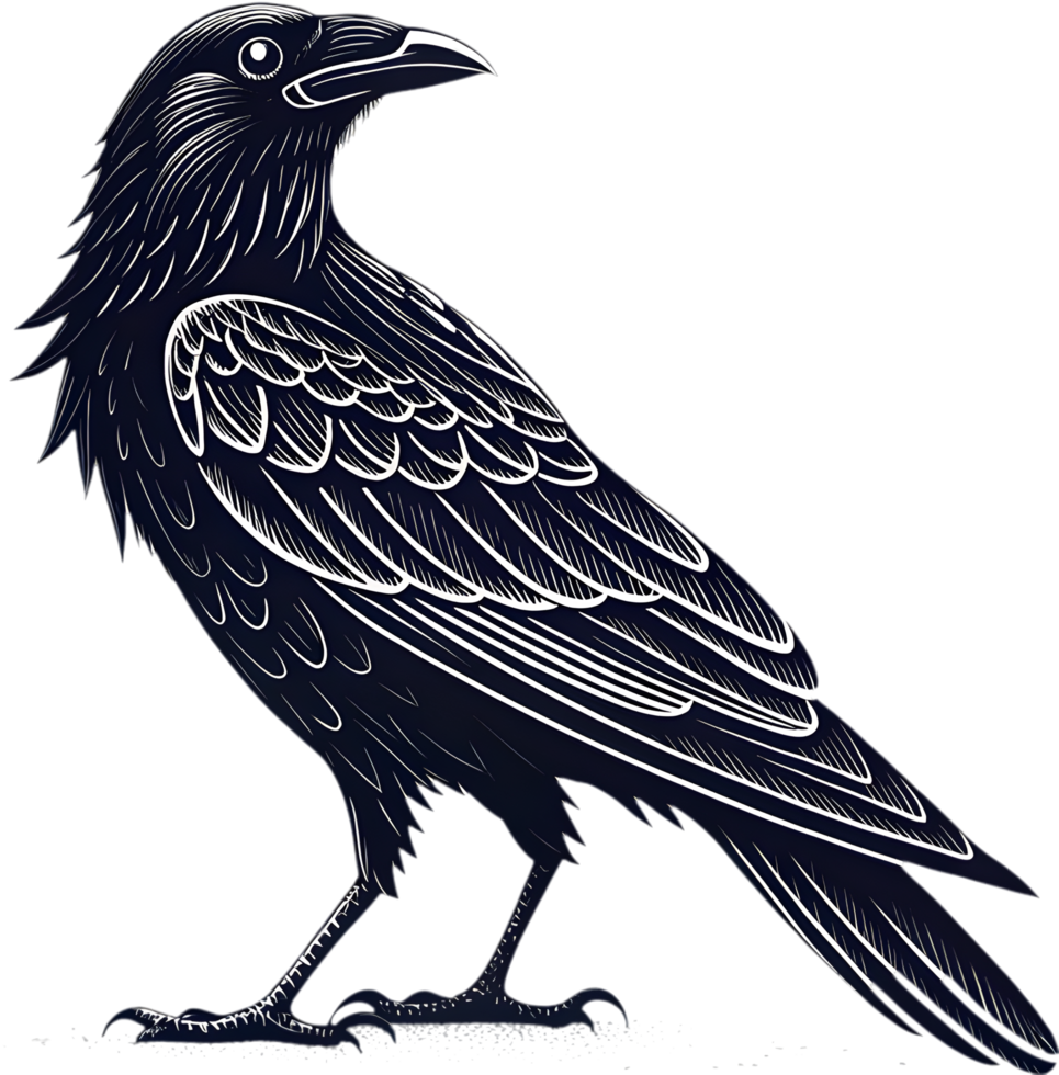 Gothic Crow Tattoo Featuring Mystical and Dark Themes. . png