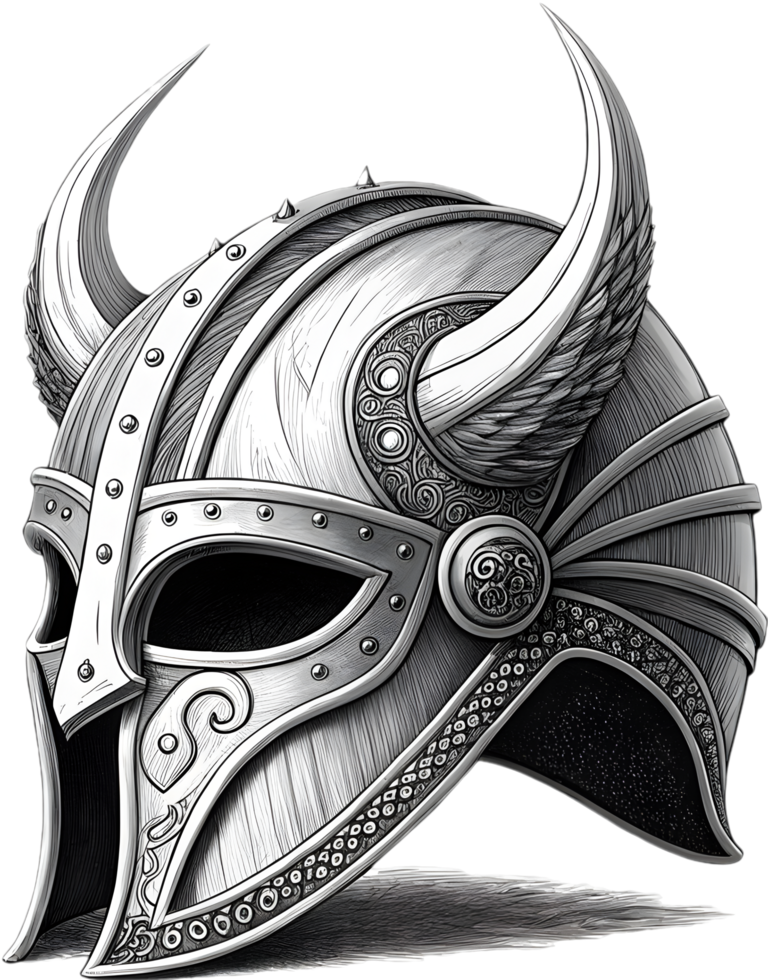 Viking Warrior Tattoo Symbolizing Ancient Strength and Power. . png