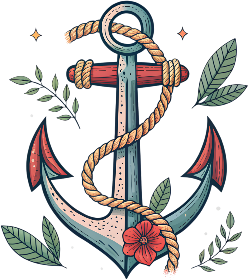 Old School Tattoo Design with Traditional Bold Lines and Classic Art. . png