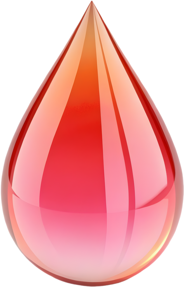 Stylish Teardrop Clipart with Bright Vibrant Color Gradient. . png