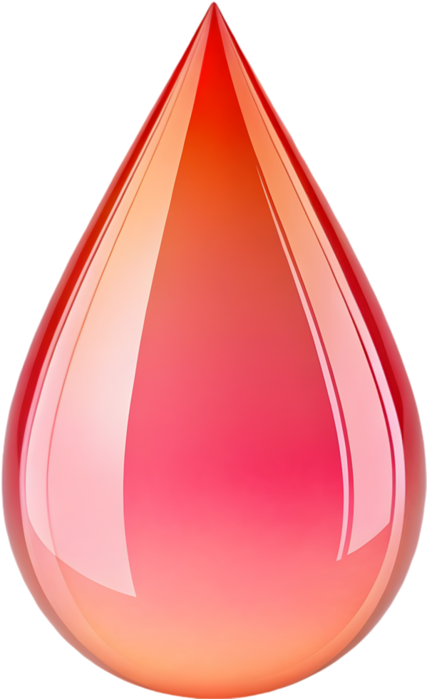 Trendy Teardrop Clipart with Smooth Color Transitions and Modern Design. . png