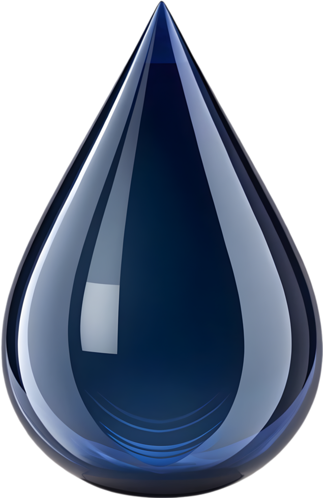 Modern Teardrop Clipart with Smooth Color Gradient and Polished Look. . png