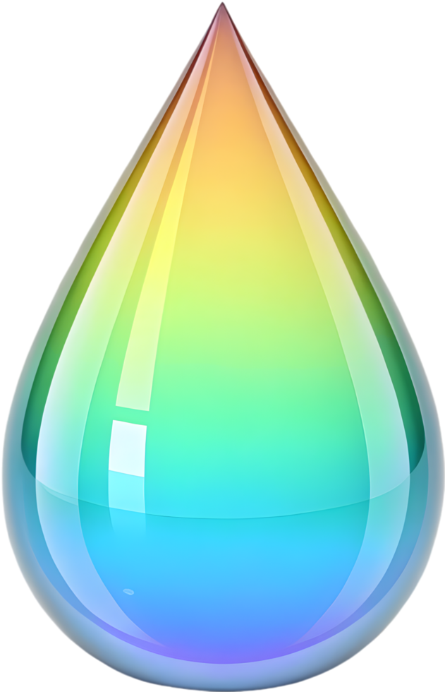Teardrop Clipart with Bright and Smooth Color Gradient Design. . png