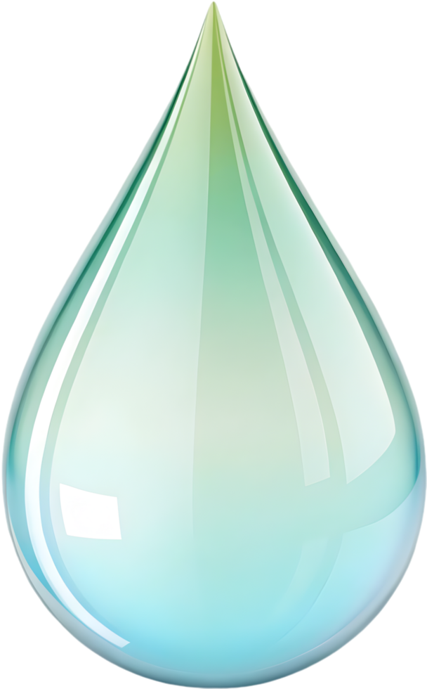 Elegant Teardrop Clipart Featuring Smooth Vibrant Color Gradients. . png