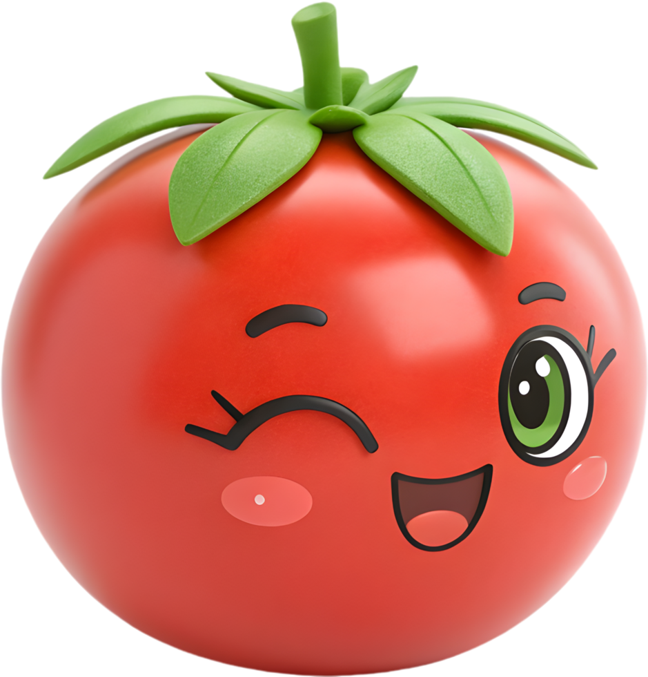 Bold and fun design of over-expressive tomato emoji icon. . png