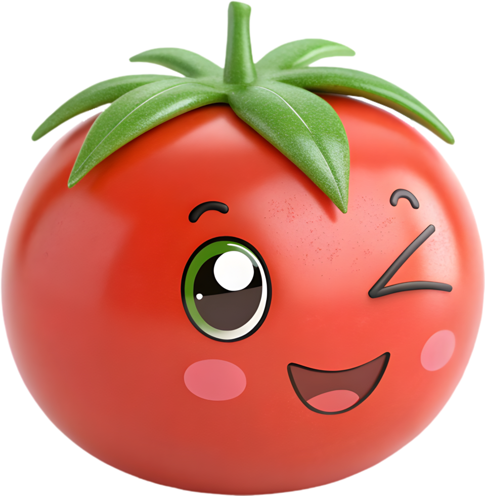 Over-expressive tomato emoji showing intense joy with vibrant design. . png